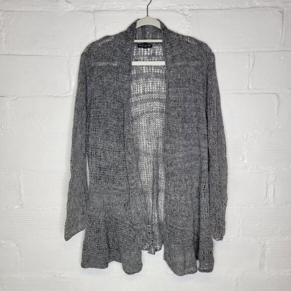 Eileen Fisher Women's Medium Cardigan Sweater Open Front Knit Alpaca Wool Blend - Picture 1 of 4